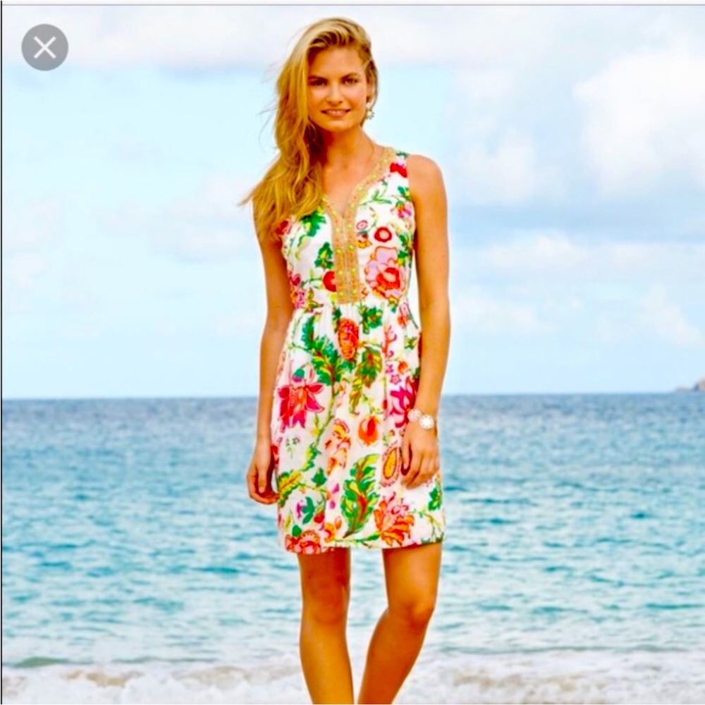 ‼️MOVING‼️ Vineyard Vines Island Floral Print Dress Sz. 4 EUC